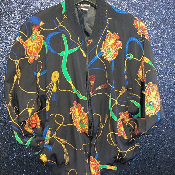 VINTAGE JERSEY STYLE ZIPUP LIGHT JACKET - Picture 3 of 4